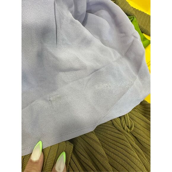 Reformation Scoop Neck Ruffled Tripoli Maxi Dress Aura Size 2 $348 - Picture 13 of 13